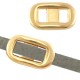 DQ metal buckle clasp for flat cord - 22x13mm - Gold